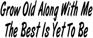 Grow Old Along WIth Me The Best Is Yet To Be Words car-window-decals-stickers