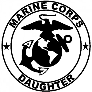Marine Corps Daughter Seal Military car-window-decals-stickers
