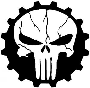 Punisher Skull Gear Skulls car-window-decals-stickers