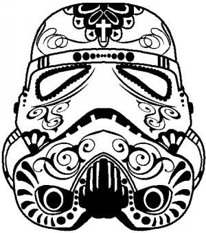 Star Wars Storm Trooper Sugar Skull Sci Fi car-window-decals-stickers