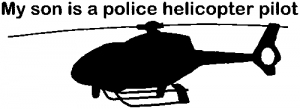 My Son is a Police Helicopter Pilot  Military car-window-decals-stickers