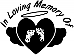 In Loving Memory Of Baby Heart Wings In Memory Of car-window-decals-stickers