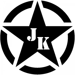 Military Jeep JK Segmented Army Star Off Road car-window-decals-stickers