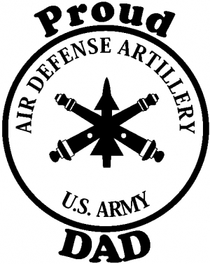 US Army Air Defense Artillery Proud Dad Military car-window-decals-stickers