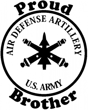 US Army Air Defense Artillery Proud Brother Military car-window-decals-stickers