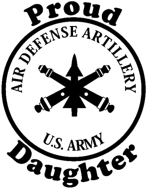 US Army Air Defense Artillery Proud Daughter Military car-window-decals-stickers