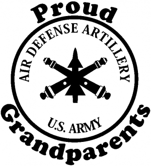 US Army Air Defense Artillery Proud Grandparents Military car-window-decals-stickers