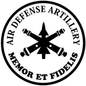 US Army Air Defense Artillery MEMOR ET FIDELIS Military car-window-decals-stickers