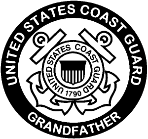 United States Coast Guard Grandfather Military car-window-decals-stickers