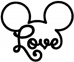 Mickey Mouse Ears Love Cartoons car-window-decals-stickers