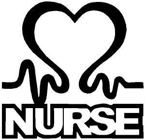 Nurse Heart in Heart Beat First Responders car-window-decals-stickers