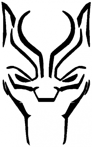 Black Panther Face Sci Fi car-window-decals-stickers