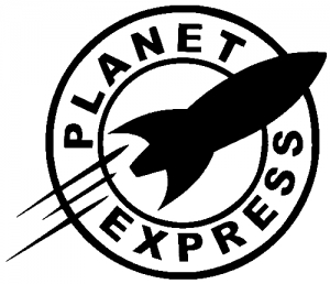 Planet Express Logo Cartoons car-window-decals-stickers