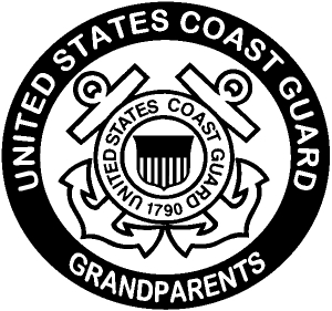 United States Coast Guard Grandparents Military car-window-decals-stickers
