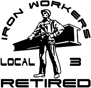 Iron Workers Local 3 Retired Business car-window-decals-stickers