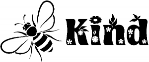 Bee Kind Honey Bee With Flowers