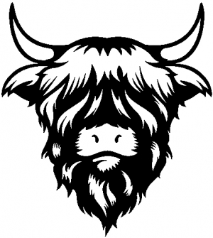 Highland Bull Animals car-window-decals-stickers