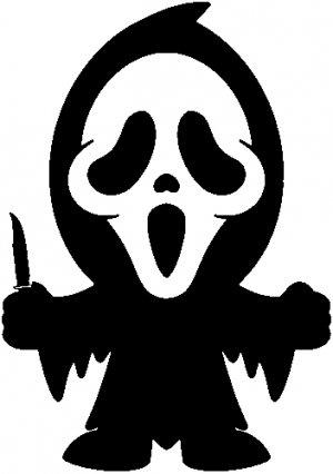 Baby Kid GhostFace Ghost Face Gothic Halloween car-window-decals-stickers