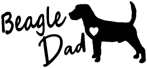 Beagle Dad Dog with Heart