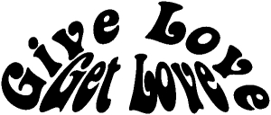 Give Love Get Love Girlie car-window-decals-stickers