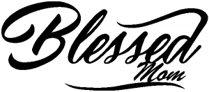 Blessed Mom Girlie car-window-decals-stickers