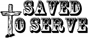 Saved To Serve With Wooden Cross Christian car-window-decals-stickers