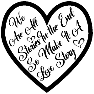 We are all Stories Make it a Love Story Girlie car-window-decals-stickers