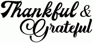 Thankful and Grateful Car or Truck Window Decal Sticker