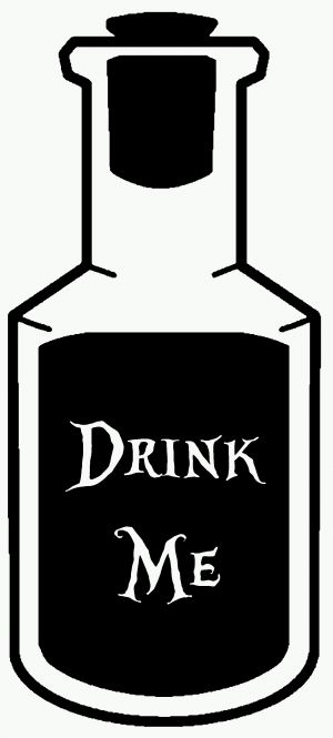 Alice Wonderland Drink Me Vinyl Car or Truck Window Decal Sticker