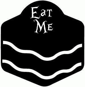 Eat Me Alice Wonderland Vinyl Car or Truck Window Decal Sticker