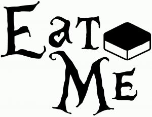 Eat Me Alice Wonderland Vinyl Car or Truck Window Decal Sticker