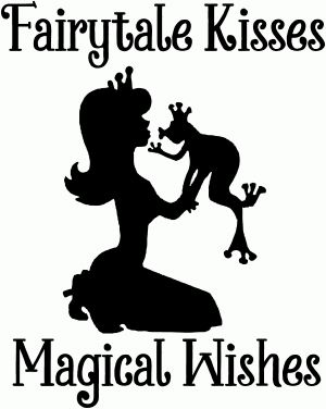 Fairytale Kisses Magical Wishes Car or Truck Window Decal Sticker