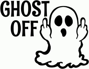 Ghost Off Funny Halloween Car or Truck Window Vinyl Decal Sticker