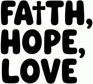Faith Hope Love With Cross Christian Car or Truck Vinyl Window Decal Sticker