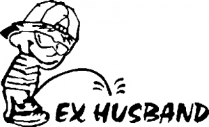 Pee on Ex-Husband Pee Ons car-window-decals-stickers