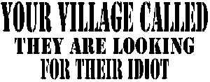 Your Village Idiot Special Orders car-window-decals-stickers