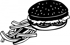 Cheeseburger and French Fries Business car-window-decals-stickers