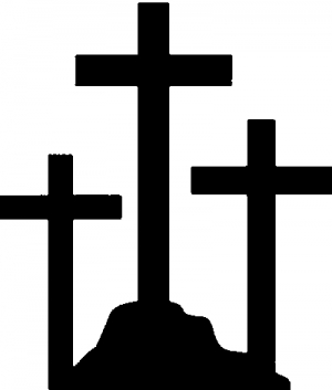 Three Crosses Christian car-window-decals-stickers