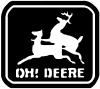 Oh Deer Hunting And Fishing Car or Truck Window Decal