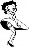 Betty Boop back skirt Cartoons car-window-decals-stickers