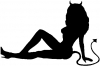 Sexy Mudflap Devil Girl Sexy Car or Truck Window Decal