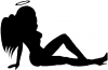 Sexy Angel Mudflap Girl Sexy Car or Truck Window Decal