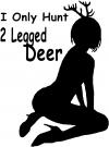 2 Legged Deer Sexy Car or Truck Window Decal