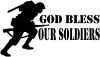 God Bless Our Soldiers Military car-window-decals-stickers