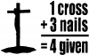 1 Cross + 3 Nails Christian car-window-decals-stickers