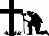 Fireman At The Cross Christian Car or Truck Window Decal