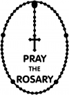 Pray The Rosay Christian Car or Truck Window Decal