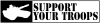 Support Your Troops Military Car or Truck Window Decal