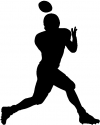 Football Player Sports Car or Truck Window Decal