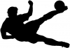 Soccer Player Sports Car or Truck Window Decal